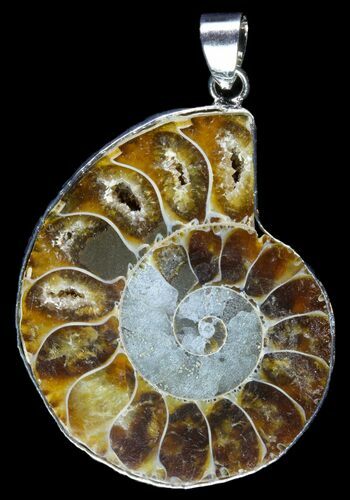 Fossil Ammonite Pendant - Million Years Old #89879